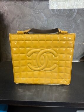 Chanel chocolate bar tote year 2002-2003